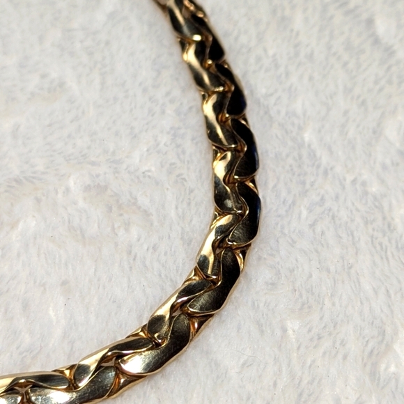 Vintage Goldtone Interlocking Link 7"  Bracelet - Picture 8 of 10